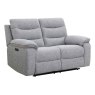 Anton 2 Seater Electric Reclining Sofa Fabric Silver