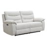 Anton 3 Seater Electric Reclining Sofa Fabric Cream