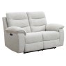 Anton 2 Seater Sofa Electric Reclining Fabric Cream
