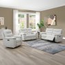 Anton 2 Seater Sofa Electric Reclining Fabric Cream Lifestyle