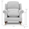 Parker Knoll Oakham Armchair With Electric Footrest Fabric B Dimensions