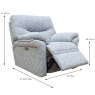 G Plan Seattle Electric Reclining Armchair With Heated Seat & USB Port Fabric B Dims