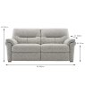 G Plan Seattle 3 Seater Sofa Fabric B Dimensions