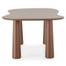 Blair Large 6 Person Dining Table Terracotta Side View Depth