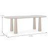 Blair Large 6 Person Dining Table Sand Dimensions