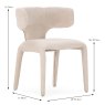 Blair Dining Chair Fabric Beige Dimensions