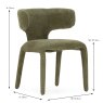 Blair Dining Chair Fabric Green Dimensions