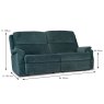 Sherborne Dakota 2.5 Seater Sofa Standard Fabric Dimensions