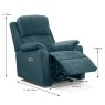 Dakota Cloud Triple Motor Electric Reclining Armchair with Head Adj Standard Fabric Dimensions