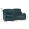 Sherborne Dakota Manual Reclining 2.5 Seater Sofa Standard Fabric Dimensions