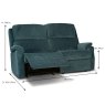 Sherborne Dakota Cloud Triple Motor Electric Reclining 2 Seater Sofa Standard Fabric Dimensions