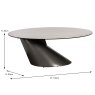 Granada Coffee Table White Ceramic Top Dimensions