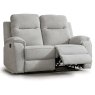 Salzburg Manual Reclining 2 Seater Sofa Fabric Light Grey
