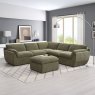 Darren 4 + Seater Modular Corner Sofa LHF/RHF Fabric Forest Night Lifestyle