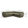 Darren 4 + Seater Modular Corner Sofa LHF/RHF Fabric Forest Night Dimensions