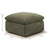 Darren Footstool Fabric Forest Night Dimensions