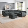 Darren Footstool Fabric Forest Night Lifestyle