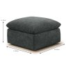 Darren Footstool Fabric Forest Night Dimensions