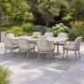 Toulon 8 Person Light Grey Outdoor Rectangular Extending Wood Effect Dining Table & Chair Set