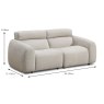 Santorini 3 Seater Sofa Fabric Costa Natural Dimensions