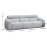 Santorini 5 Seater Sofa Fabric Costa Silk Dimensions