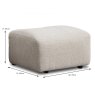 Santorini Footstool Fabric Costa Natural Dimensions