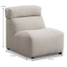 Santorini Swivel Armchair Fabric Costa Natural Dimensions