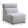 Santorini Swivel Armchair Fabric Costa Silk Dimensions
