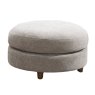 Monika Round Footstool Fabric Liberty Beige