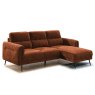 Valentia 3.5 Seater Sofa With Chaise RHF Fabric Terracotta