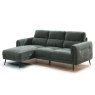 Valentia 3.5 Seater Sofa With Chaise RHF Fabric Winter Moss