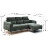 Valentia 3.5 Seater Sofa With Chaise RHF Fabric Winter Moss Dimensions