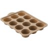 Silicone 12 Cup Muffin Tin Hazelnut 7cm x 3cm