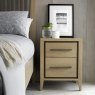 Rimini 2 Drawer Bedside Locker Aged Oak & Weathered Oak Lifestyle