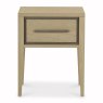 Rimini 1 Drawer Bedside Locker Aged Oak & Weathered Oak Front View