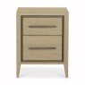 Rimini 2 Drawer Bedside Locker Aged Oak & Weathered Oak Front
