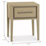 Rimini 1 Drawer Bedside Locker Aged Oak & Weathered Oak Dimensions