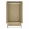 Rimini 2 Door Wardrobe Aged Oak & Weathered Oak Open