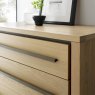 Rimini 3 + 3 Drawer Chest Of Drawers Aged Oak & Weathered Oak Lifestyle Close Up