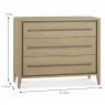 Rimini 3 Drawer Chest Of Drawers Aged Oak & Weathered Oak Dimensions