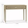 Rimini 2 Drawer Dressing Table Aged Oak & Weathered Oak Dimensions