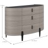 Saoirse Narrow 2 Door + 3 Drawer Chest Of Drawers Wood Effect Dimensions