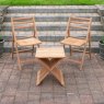 Corey 2 Person Teak Outdoor Bistro Set Patio