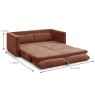 Rosanna 2.5 Seater Sofa Bed Fabric Terracotta Dimensions Bed