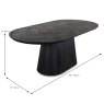 Gabriella Coffee Table Black Dimensions