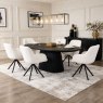 Gabriella Dining Chair Fabric White Lifestyle
