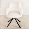 Gabriella Dining Chair Fabric White Front
