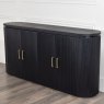 Gabriella 4 Door Sideboard Black Angled