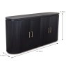 Gabriella 4 Door Sideboard Black Dimensions