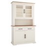 Belgrave 4 Door + 2 Drawer Glazed Dresser Ivory & Oak